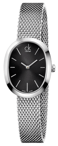  Shop Authentic Calvin Klein Incentive Black Dial Silver Mesh Bracelet Watch for Women - K3P23121 - Luxxuri