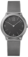  Shop Authentic Calvin Klein Minimal Grey Dial Silver Mesh Bracelet Watch for Men - K3M52154 - Luxxuri