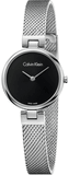  Shop Authentic Calvin Klein Authentic Black Dial Silver Mesh Bracelet Watch for Women - K8G23121 - Luxxuri
