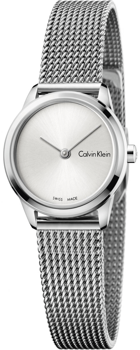  Shop Authentic Calvin Klein Minimal White Dial Silver Mesh Bracelet Watch for Women - K3M231Y6 - Luxxuri