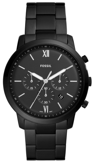  Shop Authentic Fossil Neutra Chronograph Black Dial Black Steel Strap Watch for Men - FS5474 - Luxxuri