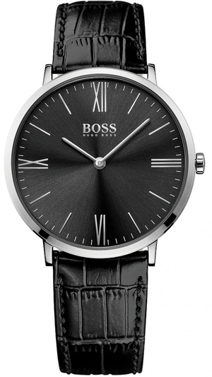  Shop Authentic Hugo Boss Jackson Black Dial Black Leather Strap Watch for Men - 1513369 - Luxxuri