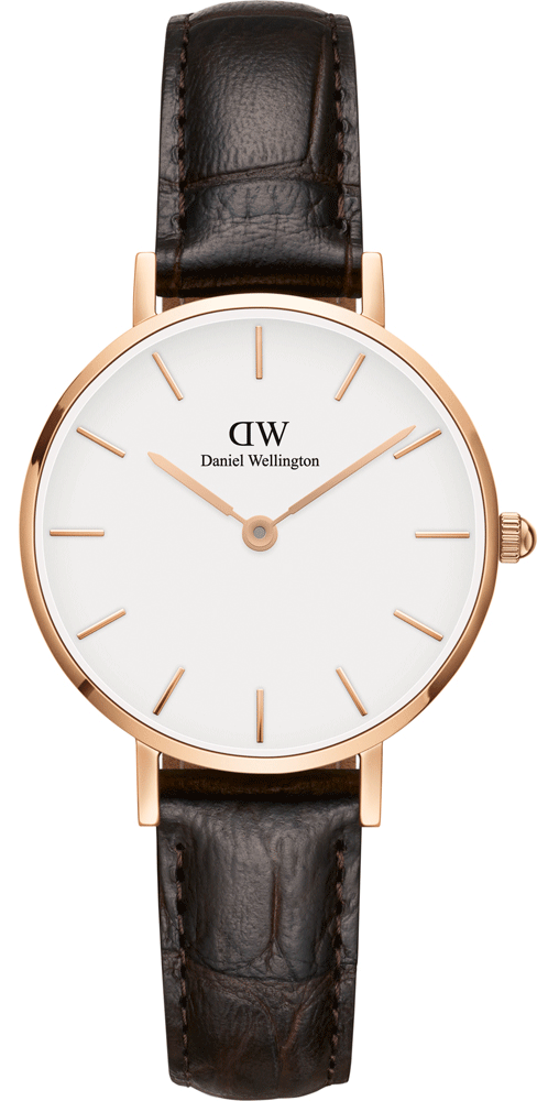  Shop Authentic Daniel Wellington Classic Petite York White Dial Brown Leather Strap Watch For Women - DW00100232 - Luxxuri