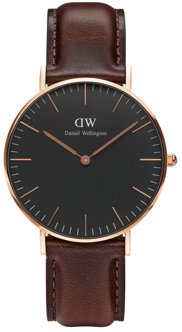 Shop Authentic Daniel Wellington Classic Bristol Black Dial Brown Leather Strap Watch for Men - DW00100137 - Luxxuri