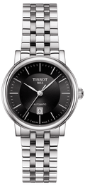 Shop Authentic Tissot T Classic Carson Premium Automatic Lady Black Dial Silver Steel Strap Watch for Women - T122.207.11.051.00 - Luxxuri