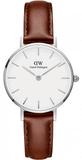  Shop Authentic Daniel Wellington Petite White Dial Brown Leather Strap Watch For Women - DW00100243 - Luxxuri