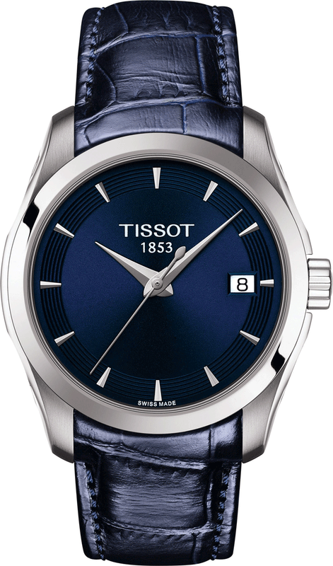  Shop Authentic Tissot Couturier Lady Blue Dial Blue Leather Strap Watch for Women - T035.210.16.041.00 - Luxxuri