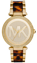  Shop Authentic Michael Kors Parker Chronograph Gold Dial Two Tone Steel Strap Watch for Women - MK6109 - Luxxuri