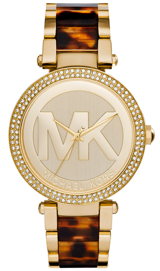  Shop Authentic Michael Kors Parker Chronograph Gold Dial Two Tone Steel Strap Watch for Women - MK6109 - Luxxuri
