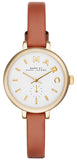  Shop Authentic Marc Jacobs Sally White Dial Brown Leather Strap Watch for Women - MBM1351 - Luxxuri