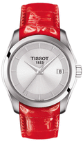  Shop Authentic Tissot Couturier Lady Silver Dial Red Leather Strap Watch for Women - T035.210.16.031.01 - Luxxuri