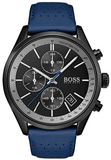  Shop Authentic Hugo Boss Grand Prix Chronograph Black Dial Blue Leather Strap Watch for Men - 1513563 - Luxxuri
