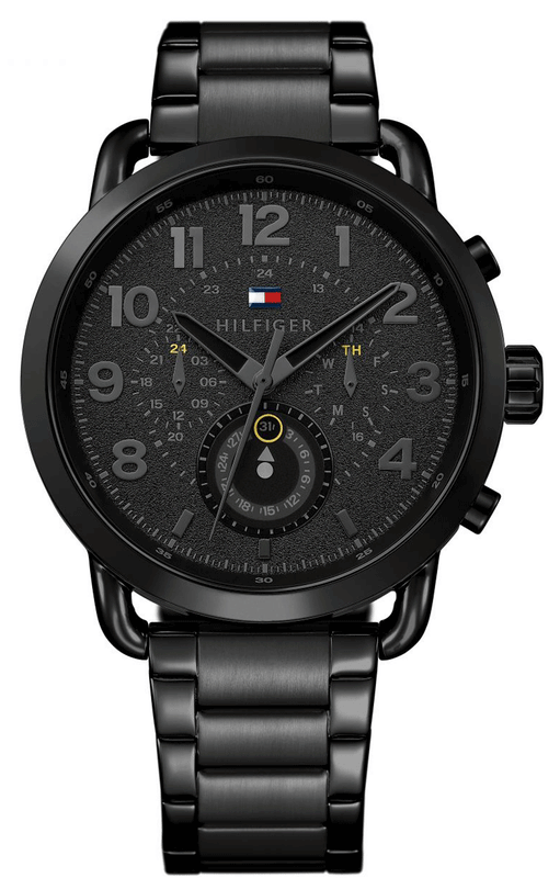  Shop Authentic Tommy Hilfiger Briggs Black Dial Black Steel Strap Watch for Men  - 1791423 - Luxxuri