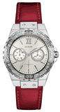  Shop Authentic Guess Limelight Quartz Diamonds White Dial Red Leather Strap Watch For Women - W0775L11 - Luxxuri
