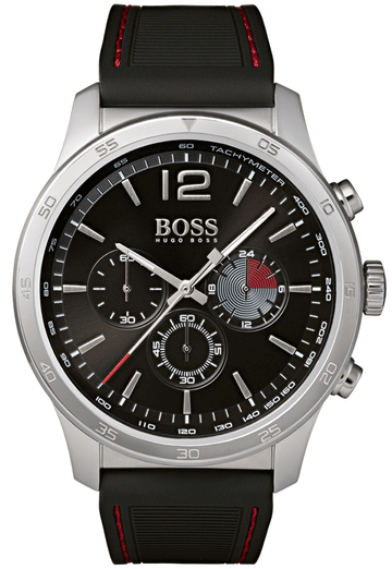  Shop Authentic Hugo Boss Professional Black Dial Black Silicone Strap Watch for Men - 1513525 - Luxxuri
