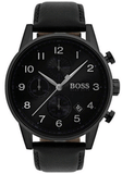  Shop Authentic Hugo Boss Navigator Black Dial Black Leather Strap Watch for Men - 1513497 - Luxxuri
