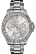 Hugo Boss Premiere Silver Dial Silver Steel Strap Watch for Women - 1502442