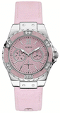  Shop Authentic Guess Limelight Quartz Diamonds Pink Dial Pink Denim Strap Watch For Women - W0775l15 - Luxxuri