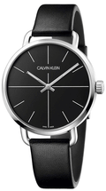  Shop Authentic Calvin Klein Evan Black Dial Black Leather Strap Watch for Men - K7B211CZ - Luxxuri