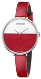  Shop Authentic Calvin Klein Rise Yellow Red Dial Red Leather Strap Watch for Women - K7A231UP - Luxxuri