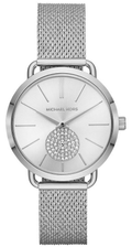  Shop Authentic Michael Kors Portia Silver Dial Silver Mesh Bracelet Watch for Women - MK3843 - Luxxuri