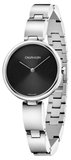 Shop Authentic Calvin Klein Wavy Black Dial Silver Steel Strap Watch for Women - K9U23141 - Luxxuri