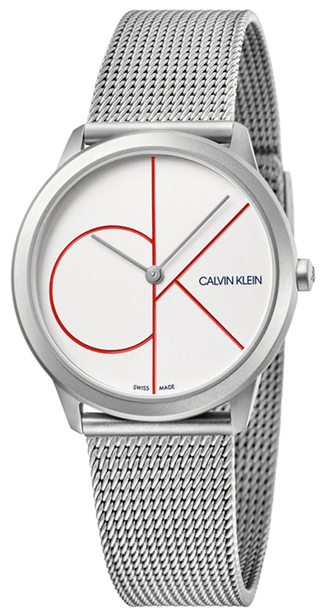  Shop Authentic Calvin Klein Minimal White Dial Silver Mesh Bracelet Watch for Women - K3M52152 - Luxxuri