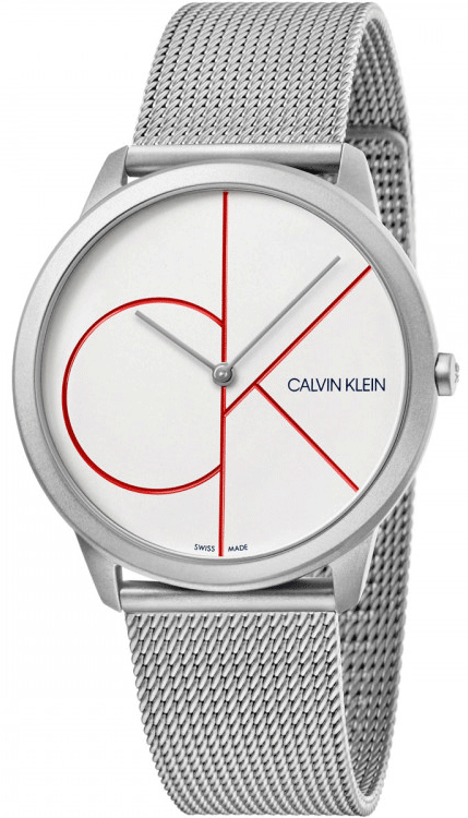  Shop Authentic Calvin Klein Minimal White Dial Silver Mesh Bracelet Watch for Men - K3M51152 - Luxxuri