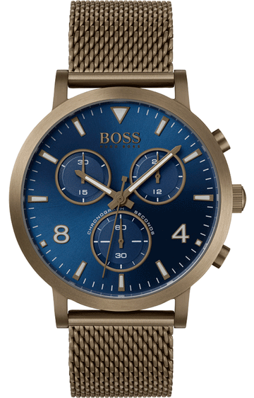 Shop Authentic Hugo Boss Spirit Blue Dial Grey Mesh Bracelet Watch for Men - 1513693 - Luxxuri