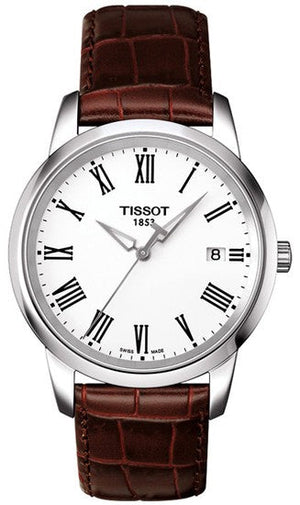  Shop Authentic Tissot T Classic Dream White Dial Brown Leather Strap Watch for Men - T033.410.16.013.01 - Luxxuri