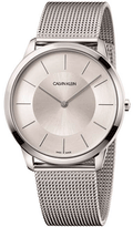  Shop Authentic Calvin Klein Minimal White Dial Silver Mesh Bracelet Watch for Men - K3M22126 - Luxxuri