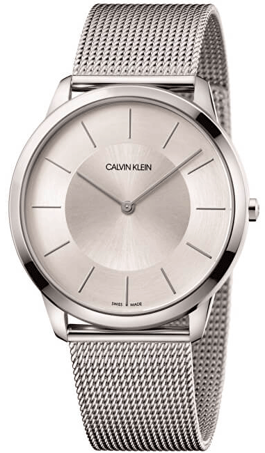  Shop Authentic Calvin Klein Minimal White Dial Silver Mesh Bracelet Watch for Men - K3M22126 - Luxxuri