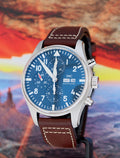  Shop Authentic IWC Pilot’s Watch Chronograph Edition “Le Petit Prince” Blue Dial Brown Leather Strap Watch for Men - IW377714 - Luxxuri