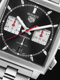  Shop Authentic Tag Heuer Monaco Automatic Chronograph Black Dial Silver Steel Strap Watch for Men - CBL2113.BA0644 - Luxxuri