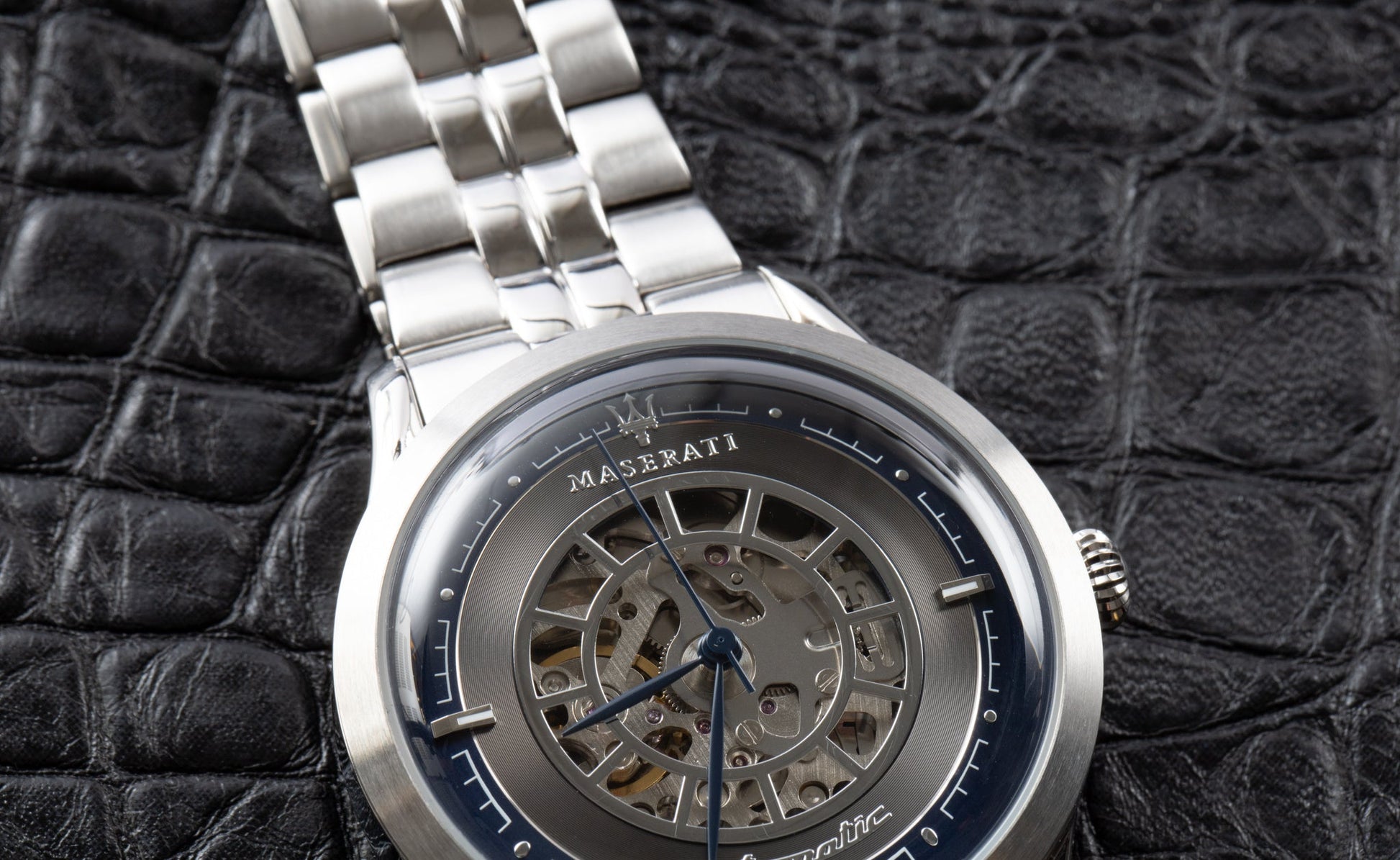  Shop Authentic Maserati Ricordo Automatic Gray Dial Silver Steel Strap Watch For Men - R8823133003 - Luxxuri