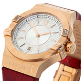  Shop Authentic Maserati Potenza Silver Dial Red Leather Strap Watch For Women - R8851108501 - Luxxuri