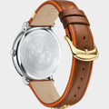  Shop Authentic Versace V-Circle Quartz Mother of Pearl Dial Brown Leather Strap Watch for Women - VBP03017 - Luxxuri