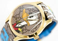  Shop Authentic Gucci G Timeless Disney Donald Duck Brown Dial Brown Leather Strap Watch For Women - YA1264167 - Luxxuri