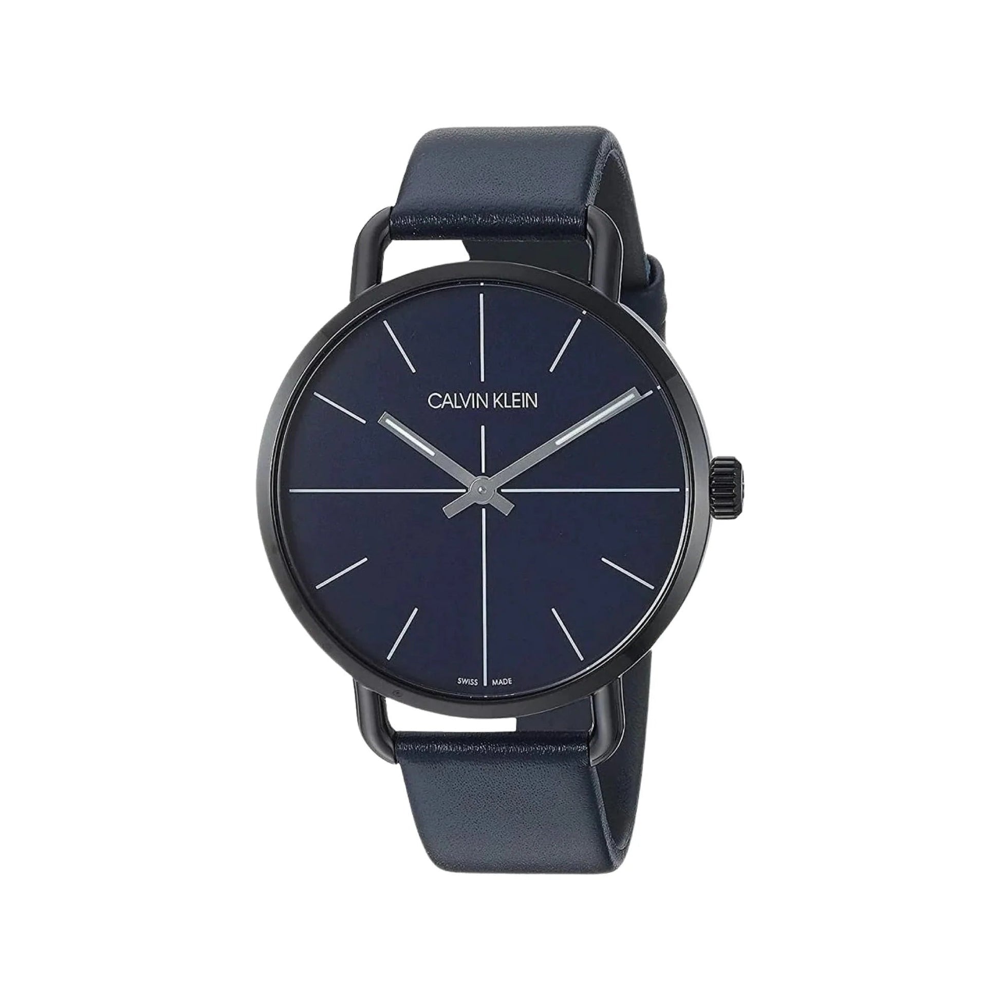  Shop Authentic Calvin Klein Even Blue Dial Blue Leather Strap Watch for Men - K7B214VN - Luxxuri