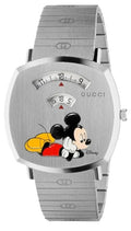  Shop Authentic Gucci Grip Disney Mickey Mouse Silver Dial Silver Steel Strap Watch For Women - YA157418 - Luxxuri