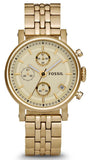 Shop Authentic Fossil Boyfriend Chronograph Gold Dial Gold Steel Strap Watch for Women - ES2197 - Luxxuri