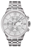  Shop Authentic Tissot Chemin des Tourelles Automatic Chronograph White Dial Silver Steel Strap Watch for Men - T099.427.11.038.00 - Luxxuri