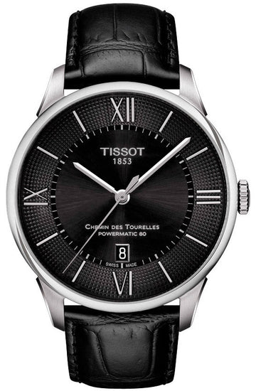  Shop Authentic Tissot Chemin Des Tourelles Powermatic 80 Black Dial Black Leather Strap Watch For Men - T099.407.16.058.00 - Luxxuri