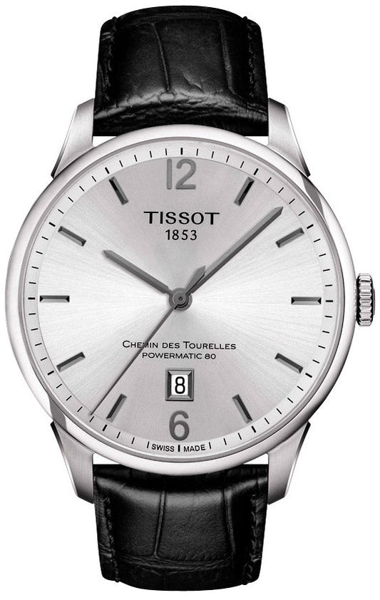  Shop Authentic Tissot Chemin Des Tourelles Powermatic 80 Silver Dial Black Leather Strap Watch For Men - T099.407.16.037.00 - Luxxuri