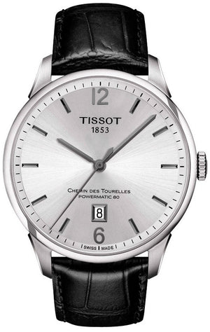  Shop Authentic Tissot Chemin Des Tourelles Powermatic 80 Silver Dial Black Leather Strap Watch For Men - T099.407.16.037.00 - Luxxuri