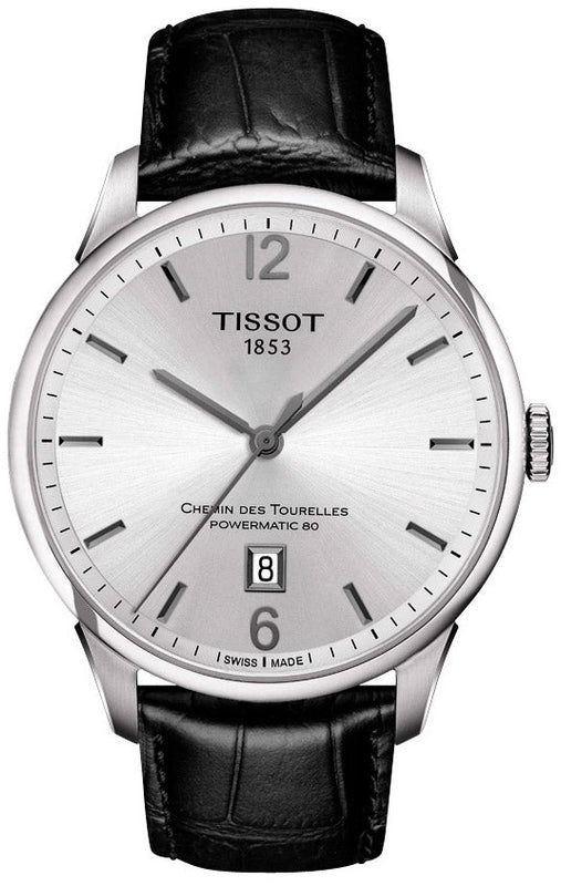  Shop Authentic Tissot Chemin Des Tourelles Powermatic 80 Silver Dial Black Leather Strap Watch For Men - T099.407.16.037.00 - Luxxuri