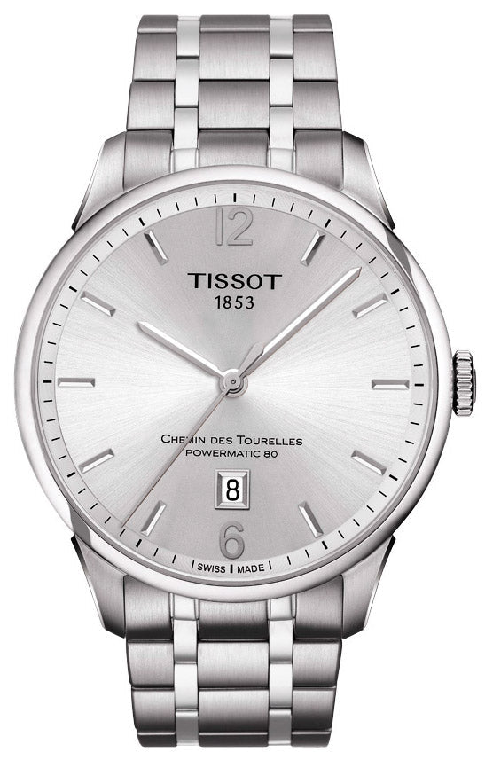  Shop Authentic Tissot Chemin Des Tourelles Powermatic 80 Silver Dial Silver Steel Strap Watch For Men - T099.407.11.037.00 - Luxxuri