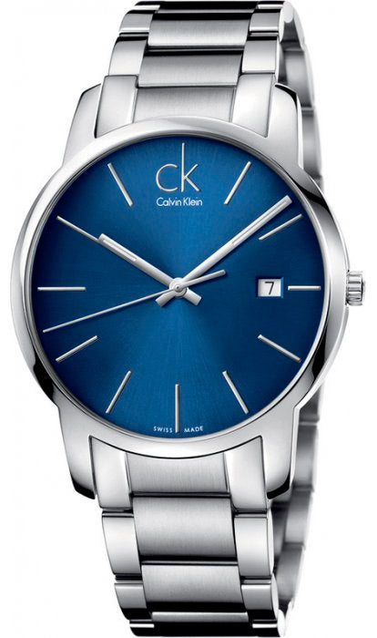  Shop Authentic Calvin Klein City Blue Dial Silver Steel Strap Watch for Men - K2G2G14N - Luxxuri