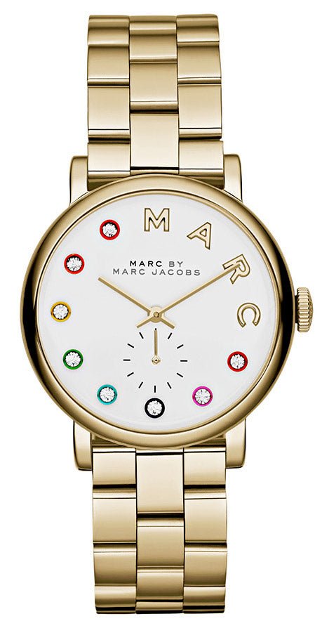  Shop Authentic Marc Jacobs Baker White Dial Gold Steel Strap Watch for Women - MBM3440 - Luxxuri