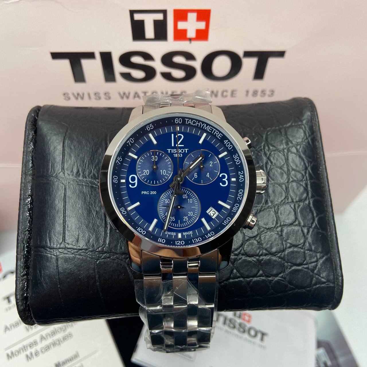  Shop Authentic Tissot PRC 200 Chronograph Quartz Blue Dial Silver Steel Strap Watch For Men - T114.417.11.047.00 - Luxxuri